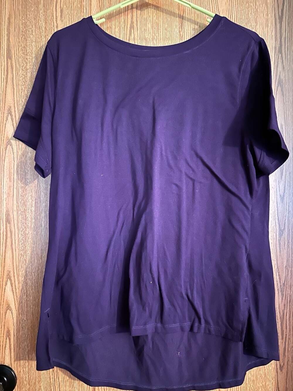 Women's Activewear Short Sleeve T-Shirt in Purple